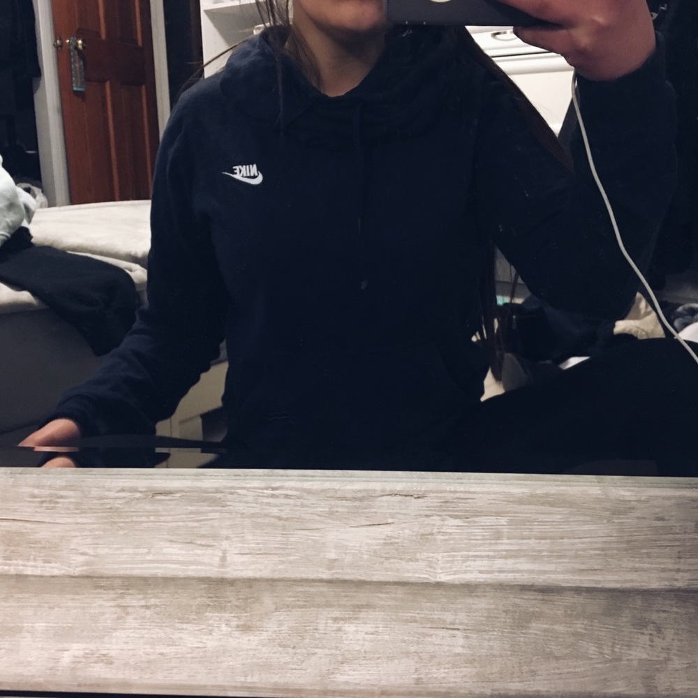 NIKE TURTLE NECK HOODIE - Picture 1 of 3